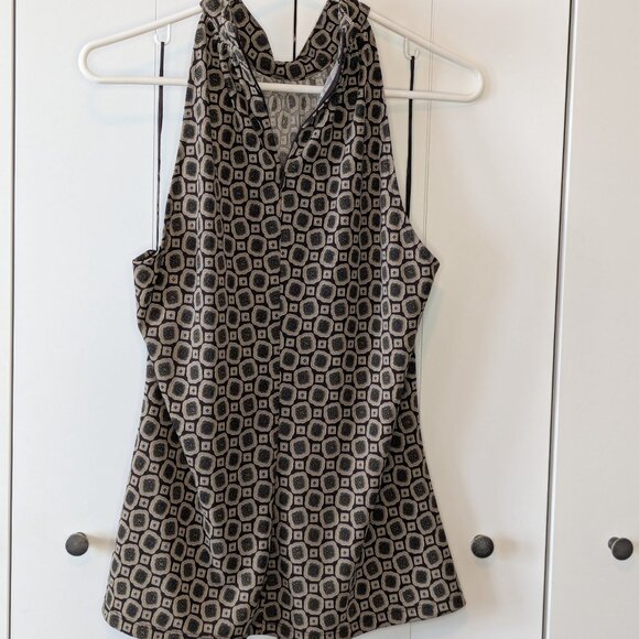 Michael by Michael Kors Retro Geometric Print Halter Top & A-Line Skirt Set - Picture 3 of 5